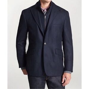 Kroon Ritchie Navy Hybrid Sport Coat Blazer 46R Wool Cashmere $425 EUC